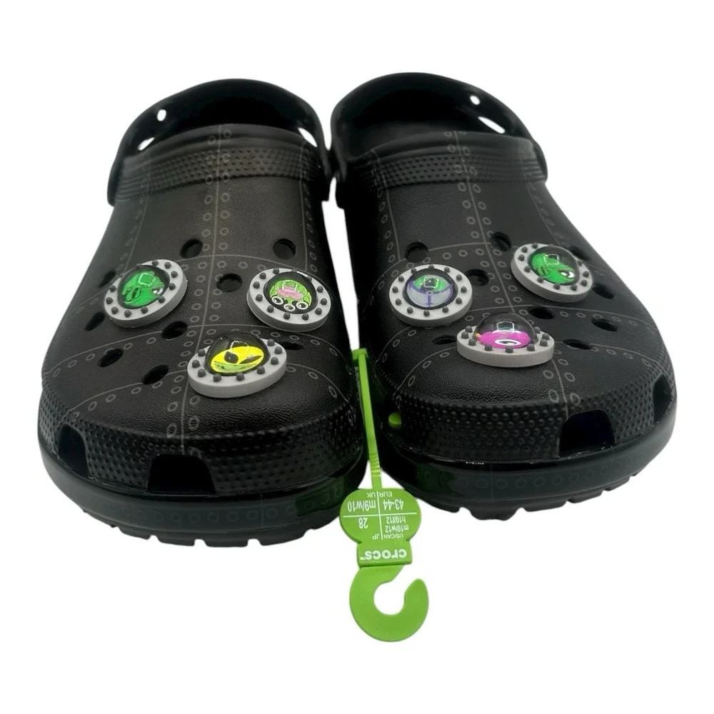 Crocs x Ron English Area 54 Clogs Men 10 Women 12 Black Slip On Shoes 208134-001